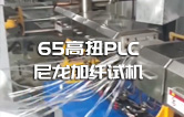 65高扭+PLC，尼龍加纖雙螺桿擠出機(jī)試機(jī)